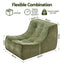 Artiss Floor Sofa Armless Chenille No Assembly Removable Cover Green