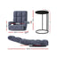 Artiss Floor Sofa Chair & Coffee Table Set, Swivel Lounge Recliner Side Tables