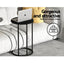 Artiss Floor Sofa Chair & Coffee Table Set, Swivel Lounge Recliner Side Tables