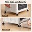 Artiss Foldable Storage Cabinet Stackable Box 2 Doors Rolling Organiser White