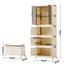 Artiss Foldable Storage Cabinet Stackable Box Wardrobe Clear Magnetic Door White