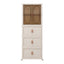 Artiss Foldable Storage Cabinet Stackable Box Wardrobe Clear Magnetic Door White
