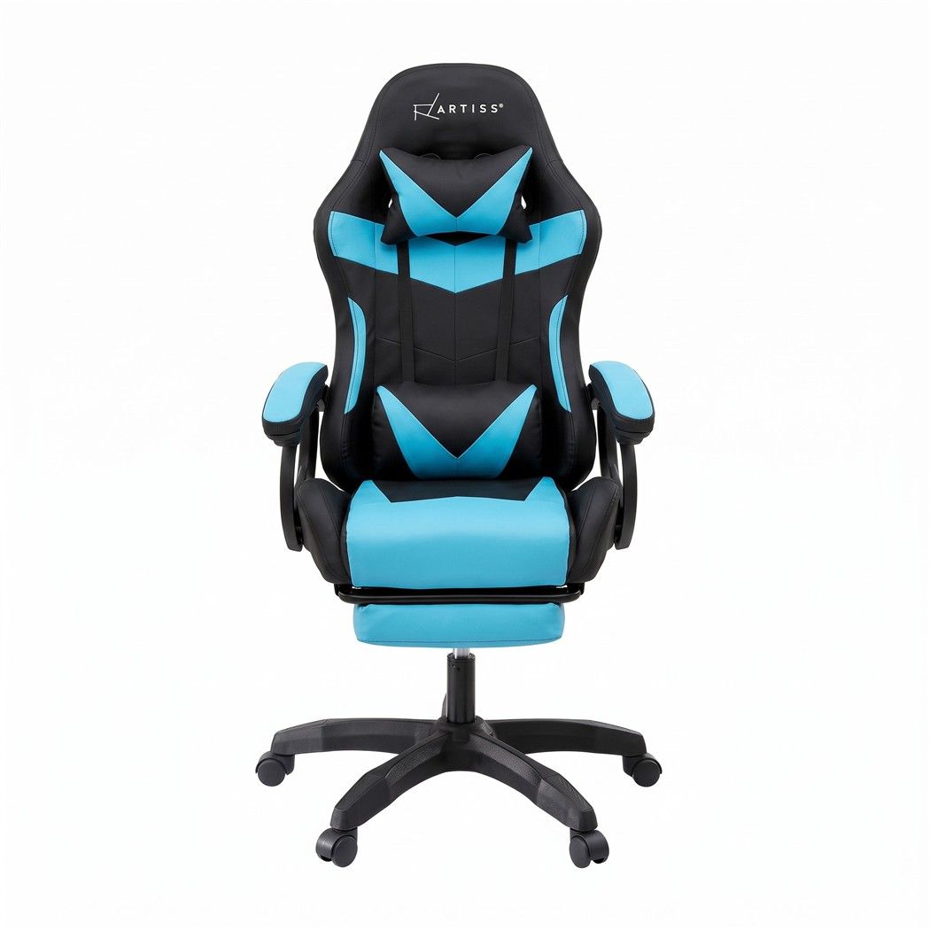 Artiss Gaming Office Chair with 8 Point Message Reline Ergonomic Blue
