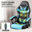 Artiss Gaming Office Chair with 8 Point Message Reline Ergonomic Blue