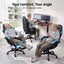 Artiss Gaming Office Chair with 8 Point Message Reline Ergonomic Blue