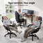 Artiss Gaming Office Chair with 8 Point Message Reline Ergonomic White