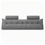 Artiss Headboard Pillow King Wedge Backrest Triangular with 2 Cushions Grey