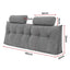 Artiss Headboard Pillow Queen Wedge Backrest Triangular with 2 Cushions Grey