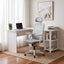 Artiss Home Office Desk and Chair Set, 136cm L Shaped Computer Desk with Shelves & Cable Management, Ergonomic Mesh Office Chair with Adjustable Headrest, Flip-Up Armrests