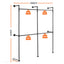 Artiss Industrial Pipe Clothing Rack Garment Clothes Display Stand Wall Mounted
