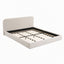 Artiss King Bed Frame with 100cm Bouclé Headboard, USB-C & Night Lights