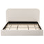 Artiss King Bed Frame with 100cm Bouclé Headboard, USB-C & Night Lights