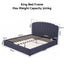 Artiss King Bed Frame with Lift Up Storage and USB Ports Grey