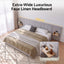 Artiss King Bed Frame with Wide Headboard, Floating Shelves and USB Grey