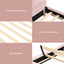 Artiss King Single Bed Frame BedStory Mattress Set Pink Velvet Scallop Bedhead with 20cm Mattress