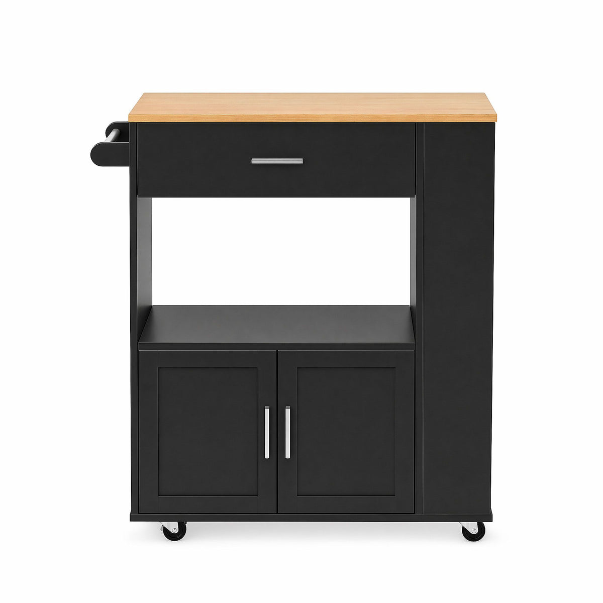 Artiss Kitchen Island Trolley Rolling Serving Cart Storage Cart Shelf Towel Rack