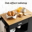 Artiss Kitchen Island Trolley Rolling Serving Cart Storage Cart Shelf Towel Rack