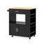 Artiss Kitchen Island Trolley Rolling Serving Cart Storage Cart Shelf Towel Rack