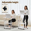 Artiss Laptop Desk Height Adjustable Mobile Workstation Computer Desks 60CM White