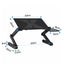 Artiss Laptop Stand Aluminium Computer Riser Foldable Lap Desk Bed Table Black