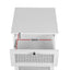 Artiss Laundry Hamper Cabinet Bathroom Storage White Rattan Clothes Basket