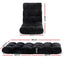 Artiss Lounge Sofa Bed Flannel Fabric Black