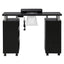Artiss Manicure Table Nail Desk with Built-in Dust Collector Beauty Salon Station Drawers Shelves Wrist Cushion Wheels Black
