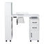 Artiss Manicure Table Nail Desk with Built-in Dust Collector Beauty Salon Station Drawers Shelves Wrist Cushion White