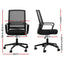 Artiss Mesh Office Chair Mid Back Black