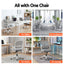 Artiss Mesh Office Chair Mid Back Grey