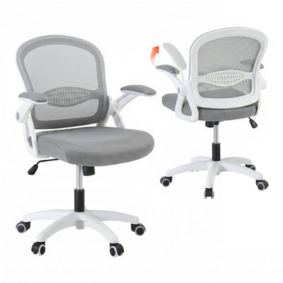 Artiss Mesh Office Chair Mid Back Grey