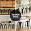 Artiss Metal Bar Stools Set of 2 Counter Height Barstools 77cm Seat Height w/ Removable Back