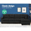 Artiss Modular Sofa Chaise Set 5-seater Dark Grey