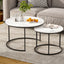 Artiss Nesting Coffee Table Set of 2 Marble Effect