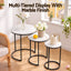 Artiss Nesting Coffee Table Set of 3 Round Stackable Side End Tables Marble Finish White