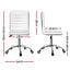 Artiss Office Chair Conference Chairs PU Leather Low Back White