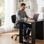 Artiss Office Desk & Chair Set 120cm Computer Desk with 3 Drawers & Open Shelves, Ergonomic Armless Office Chair with Wheels, Height Adjustable for Home Office Study
