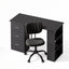 Artiss Office Desk & Chair Set 120cm Computer Desk with 3 Drawers & Open Shelves, Ergonomic Armless Office Chair with Wheels, Height Adjustable for Home Office Study