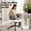 Artiss Office Desk & Chair Set 150cm Computer Desk with 6 Storage Shelves & Ergonomic Cross Legged Chair Armless Cross PU Leather Office Chair with Wheels
