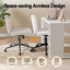 Artiss Office Desk & Chair Set 150cm Computer Desk with 6 Storage Shelves & Ergonomic Cross Legged Chair Armless Cross PU Leather Office Chair with Wheels