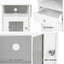 Artiss Office Desk and Chair Set L Shape Computer Desk 150cm with Storage Cabinet & Drawers, Ergonomic PU Leather Office Chair, White Home Office Furniture