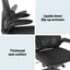 Artiss Office Desk and Chair Set L Shaped Computer Desk 136cm with 2 Tier Storage Shelves, Ergonomic Mesh Office Chair with Adjustable Headrest, Flip-Up Armrests & Lumbar Support