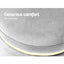 Artiss Ottoman Foot Stool Round Velvet Grey