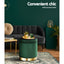 Artiss Ottoman Storage Foot Stool Round Velvet Green