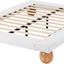 Artiss Queen Bed Frame and 2 Bedside Table Set, Boucle Upholstery Platform Bed