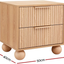 Artiss Queen Bed Frame and 2 Bedside Table Set, Boucle Upholstery Platform Bed