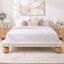 Artiss Queen Bed Frame and 2 Bedside Table Set, Boucle Upholstery Platform Bed