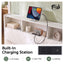 Artiss Queen Bed Frame with Storage Charging Station & LED White