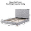 Artiss Queen Bed Frame with Tufted Headboard and Plywood Slats Grey
