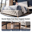 Artiss Queen Bed Frame with Tufted Headboard and Plywood Slats Grey